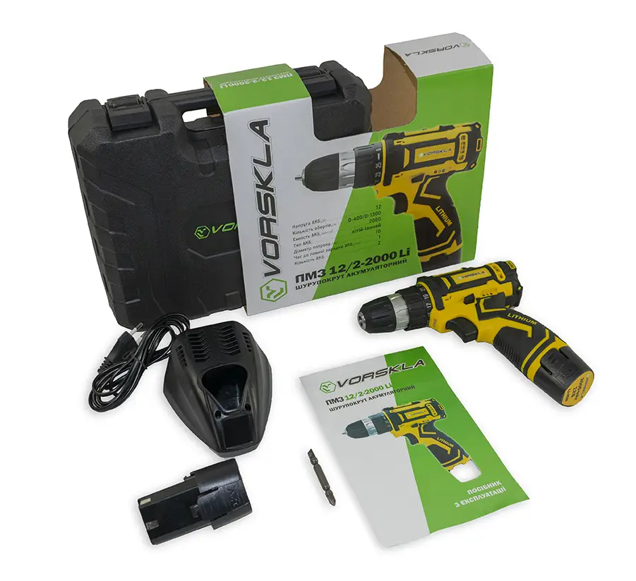 Акумуляторний шурупокрут Vorskla ПМЗ 12/2-2000 Li